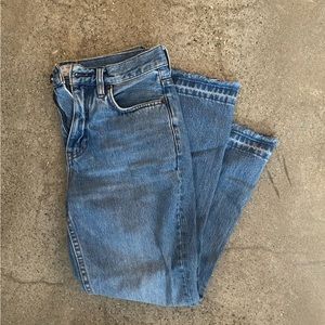 Free People jeans wide cropped leg